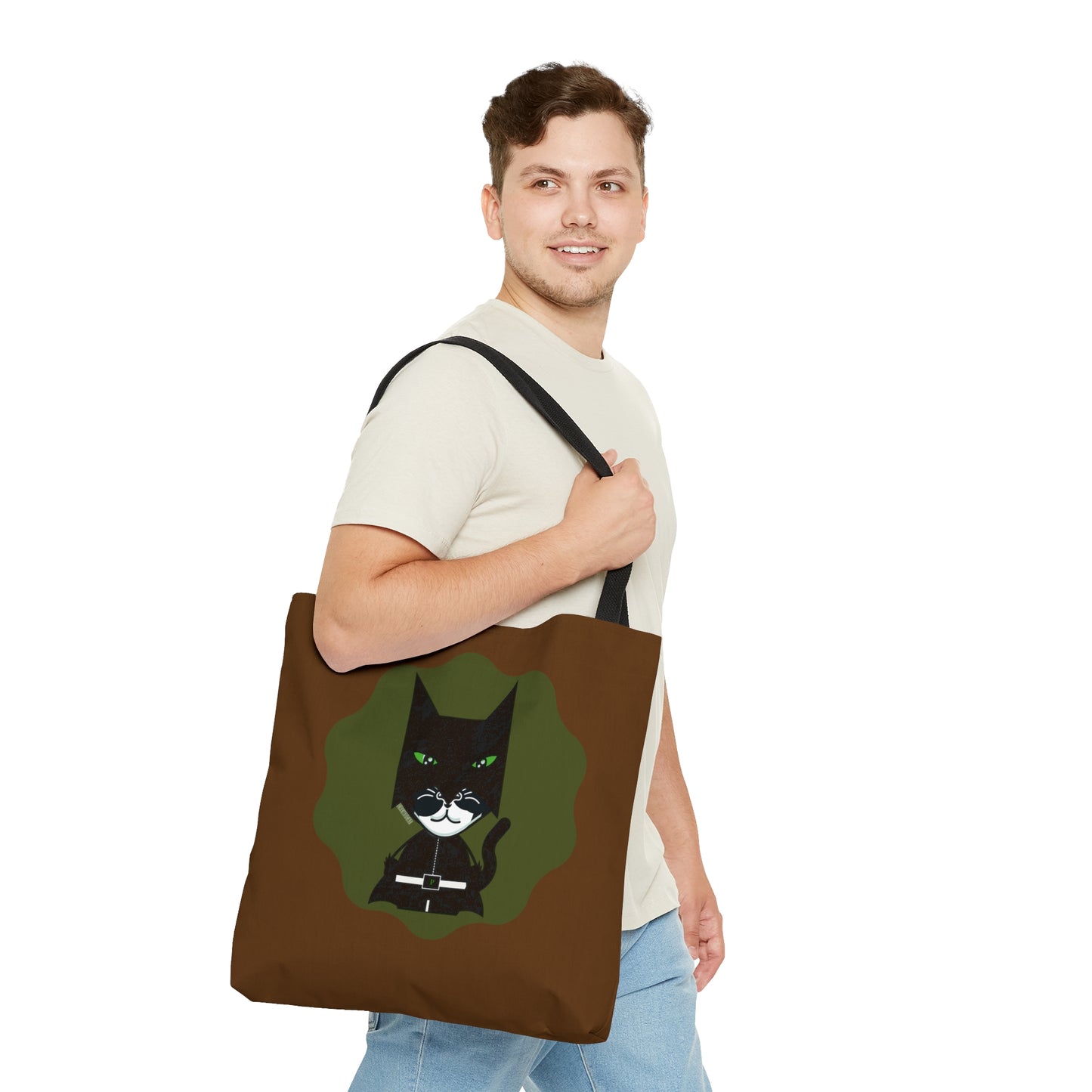 Chemo Cat Tote Bag (Camo Green & Brown): Fighting Cancer One Paw at a Time - Practical, Stylish, and Durable for Any Adventure