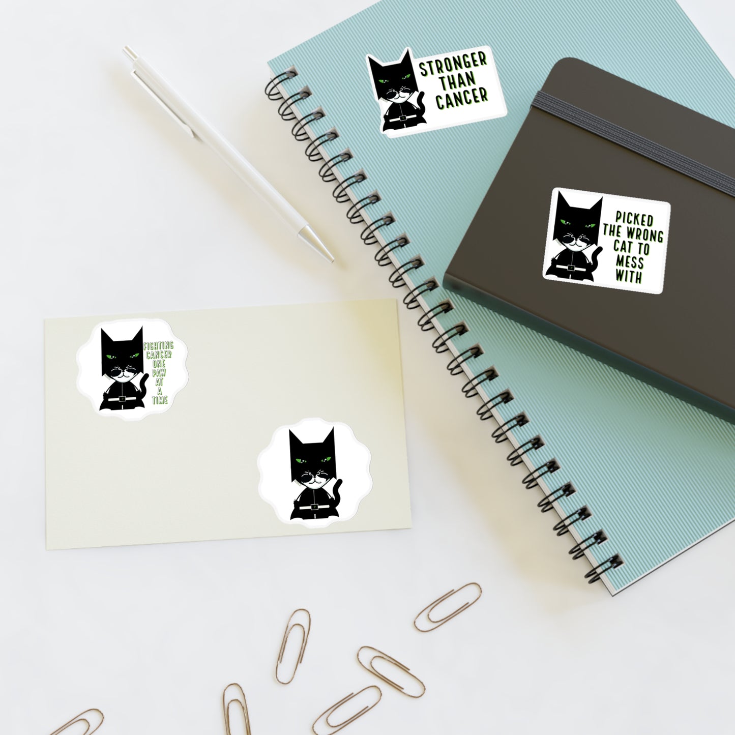 Chemo Cat Die Cut-Sticker Sheets