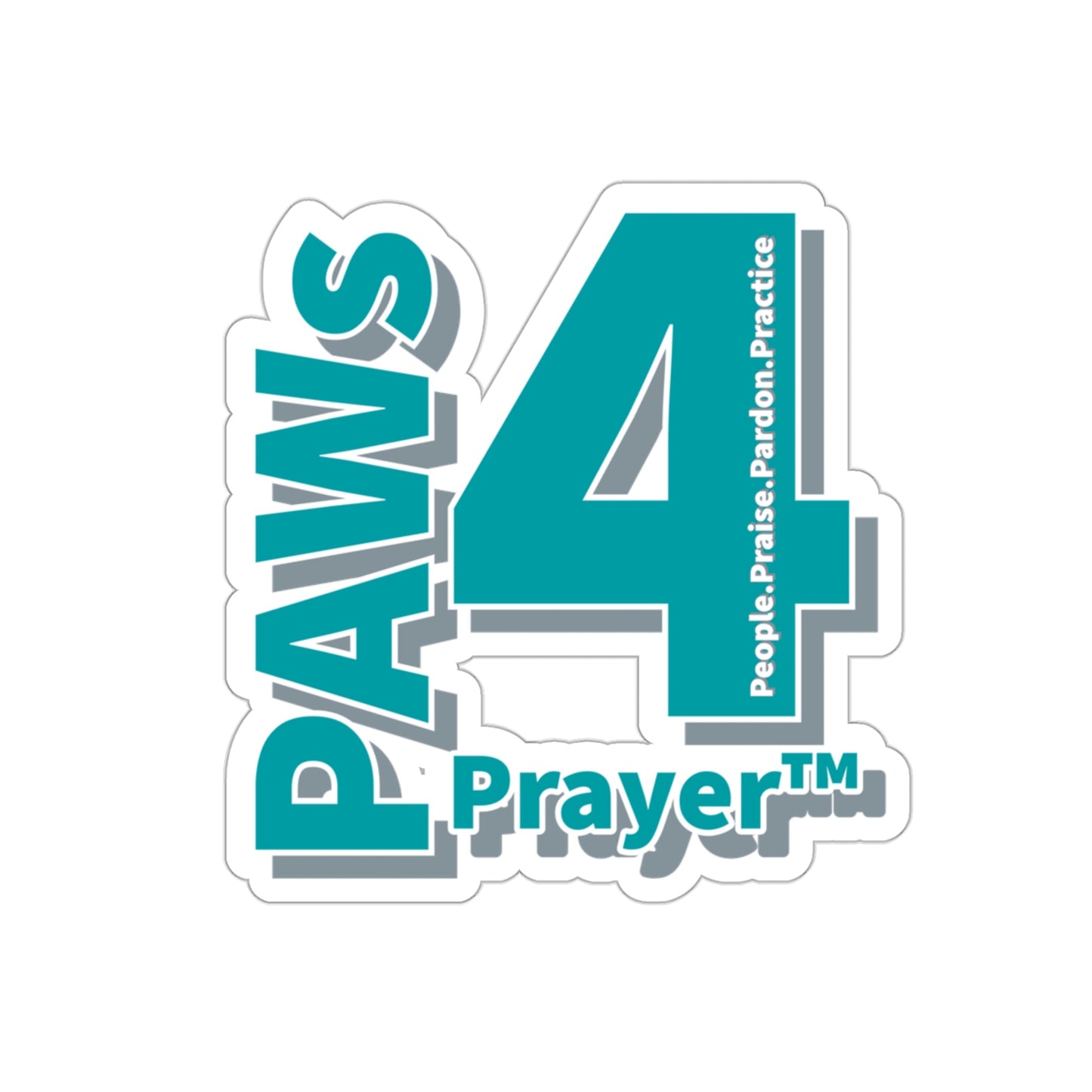 Paws 4 Prayer™ Logo- Teal