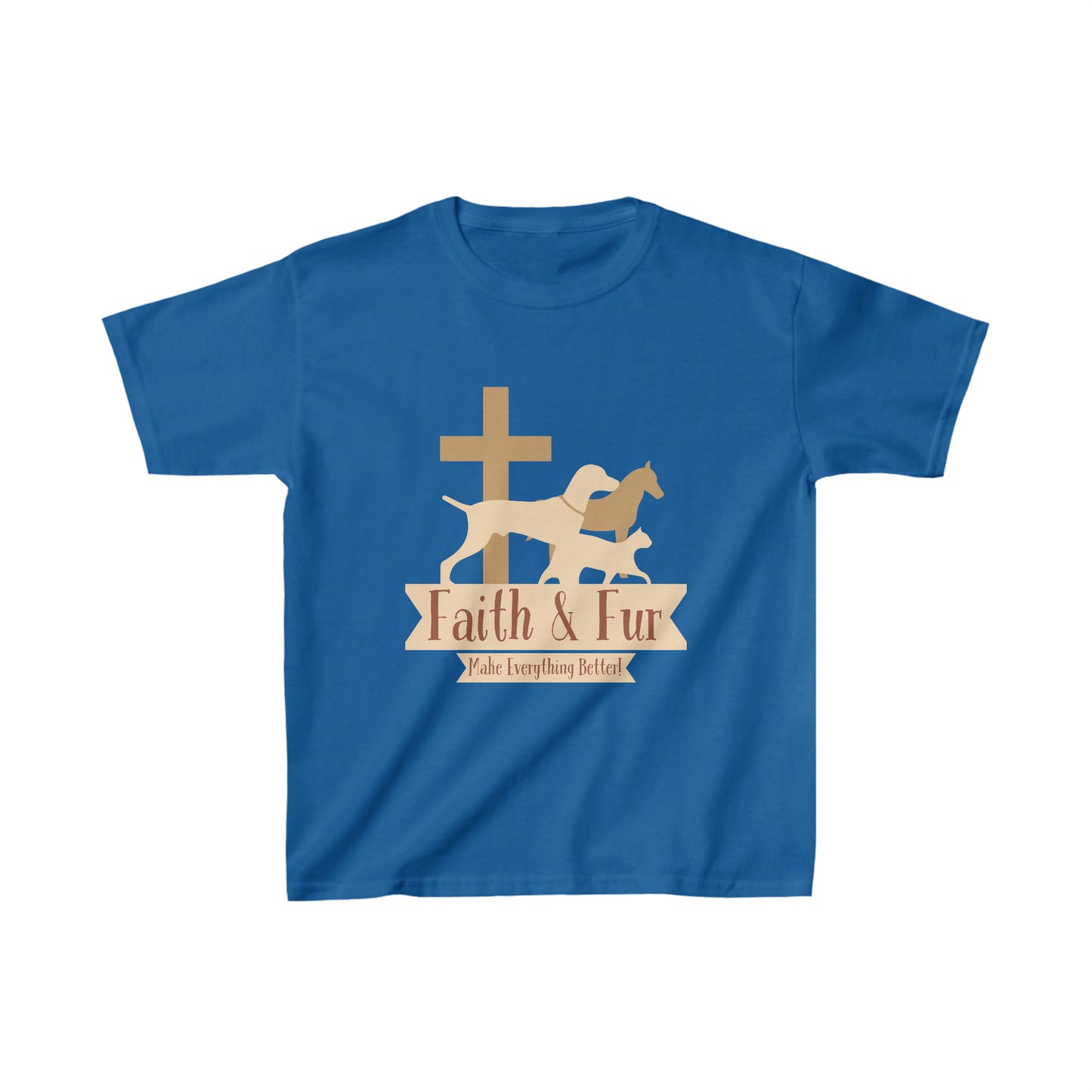 Faith & Fur-Make Everything Better-Kids Heavy Cotton™ Tee