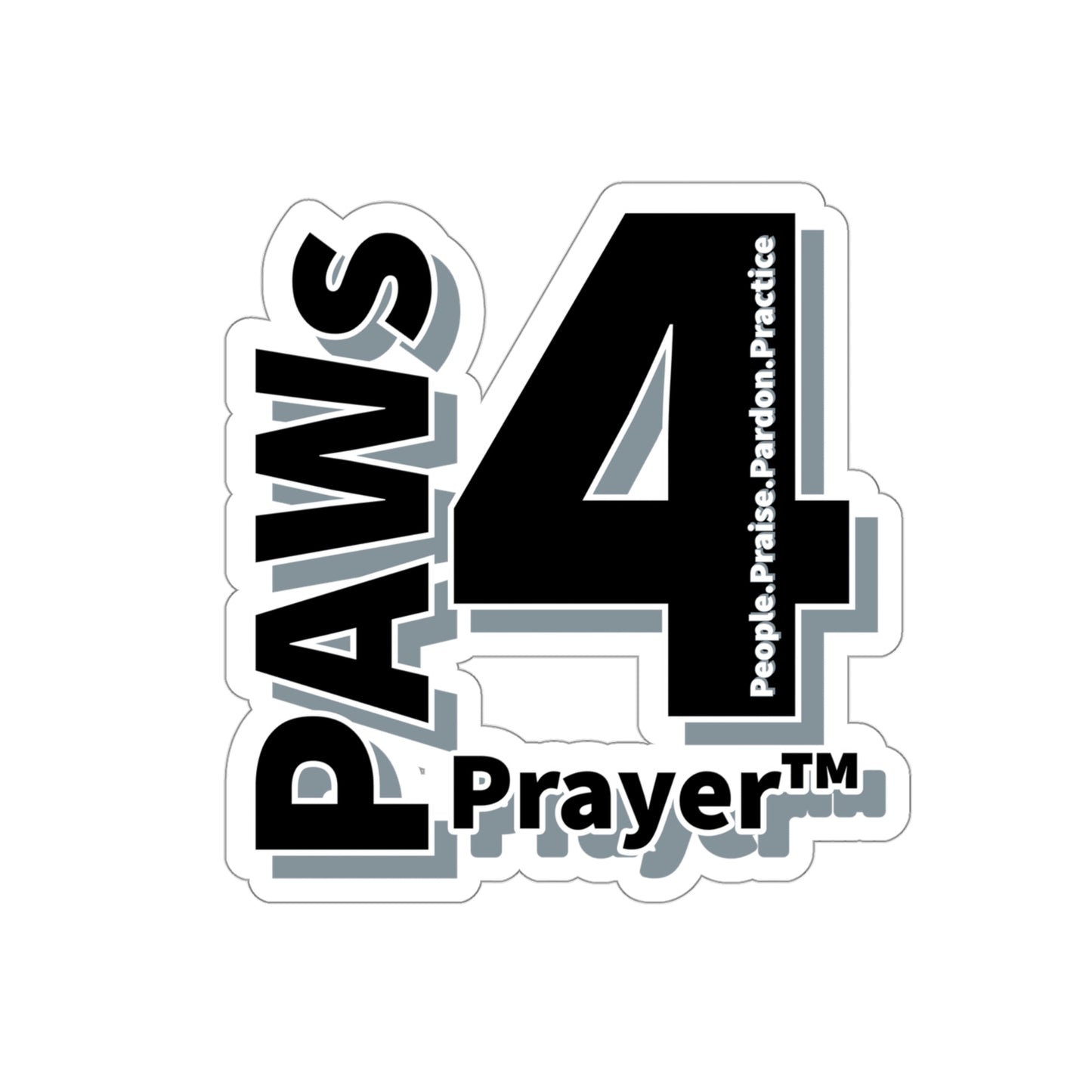 Paws 4 Prayer™ Logo- Black