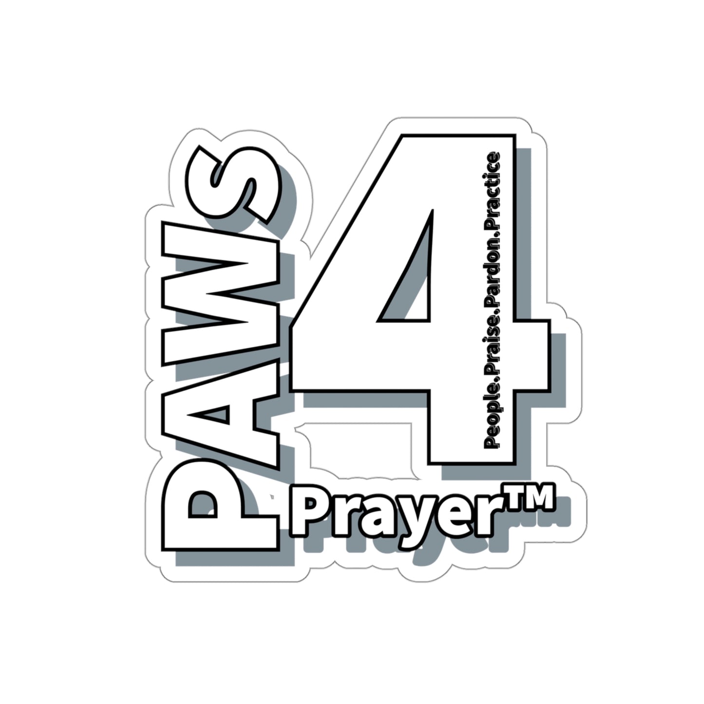 Paws 4 Prayer™ Logo- White